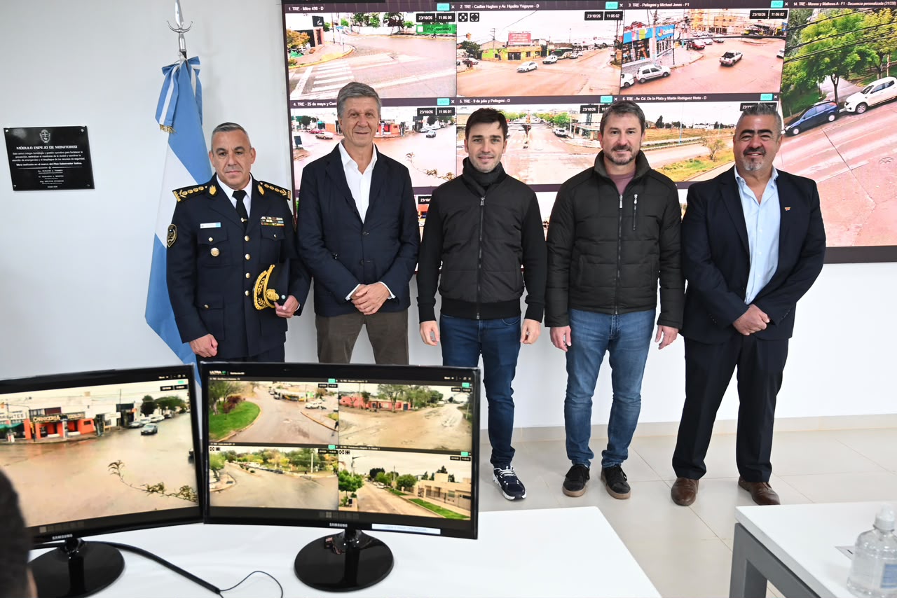 Inauguran un avanzado sistema de videovigilancia en Trelew